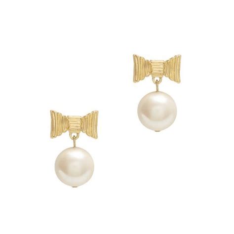 Kate Spade Designer Earrings All Wrapped Up Pearls All Wrapped Up