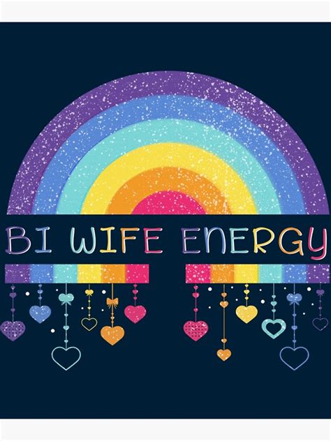 bi wife energy rainbow bisexual pride rainbow flag bi pride poster for sale by kozukioden1