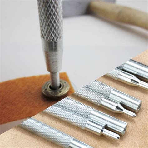 11pcs Set Metal Leather Craft Tool Die Hole Punch Snap Fastener
