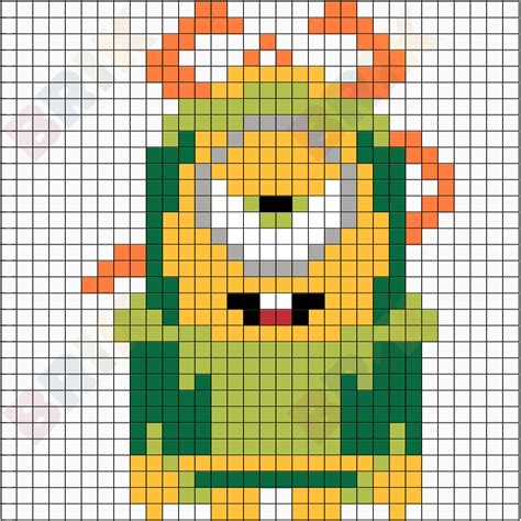 Minions Minion Pattern Easy Pixel Art Bit Art C C Crochet Arts