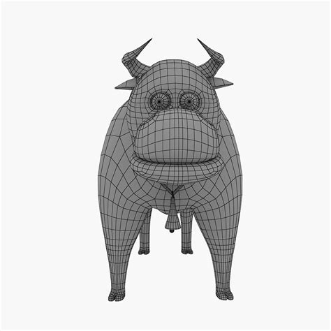 3d model bull toon