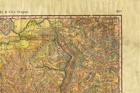 100 Oregon C1873 Wagon Roads 11x14 Historic Mapsold Map Of Etsy