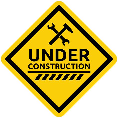 Under Construction Warning Sign PNG Clipart 839