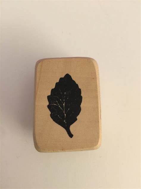 Fall Harvest Leaf Ccs Rare Rubber Wood Mounted Stamp Gently Used Card
