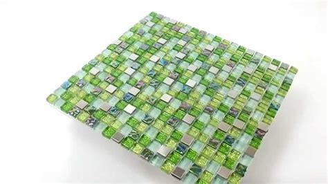 Im preis immer günstig große auswahl 30 tage. Glas Edelstahl Mosaik Fliesen Grün Mix - YouTube