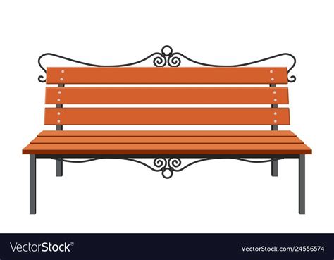 City Park Bench Royalty Free Vector Image Vectorstock Free Vector Images Vector Art Book