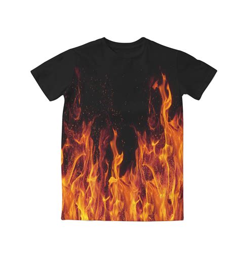 Fire Flames T Shirt Custom Made Fashion 3d Sublimation Print Plus Size