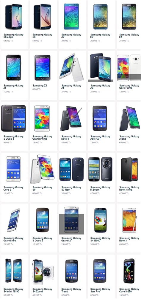Bangladesh Results And Circulars Samsung Mobile Handset Updated Price