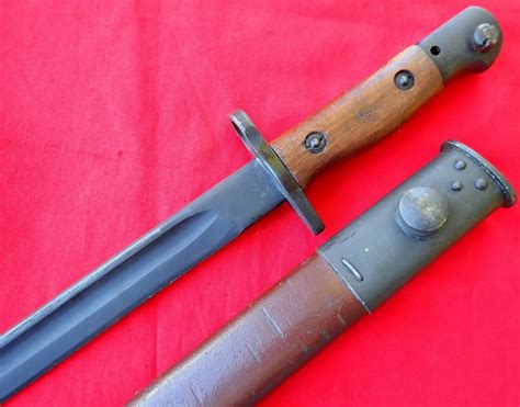 Ww2 Rare Australian Owen Gun Lithgow Bayonet With Scabbard 1950s Korea