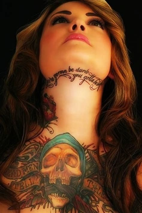 Girls Amazing Skull Tattoo Chest Round Up Tattoomagz Tattoo Designs Ink Works Body
