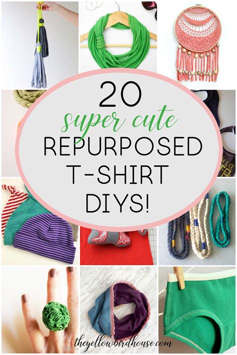20 Super Cute Repurposed T Shirt Diys The Yellow Birdhouse Upcycle