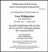 Traueranzeigen von Vera Wildgruber | trauer-anzeigen.de