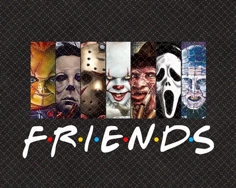 Friends Horror Characters Png Printable Horror Squad Png Etsy