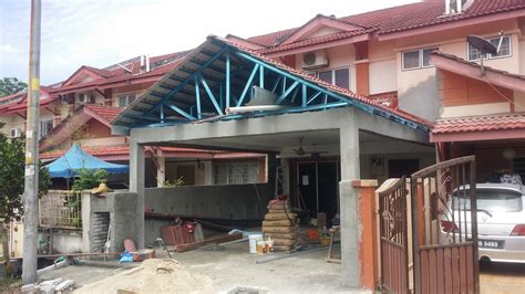 (volume atap rumah x harga baja ringan per m2) + (volume atap rumah x harga penutup atap per m2). Renovation dan Ubahsuai Rumah Kekuda Besi Rangka Atap ...