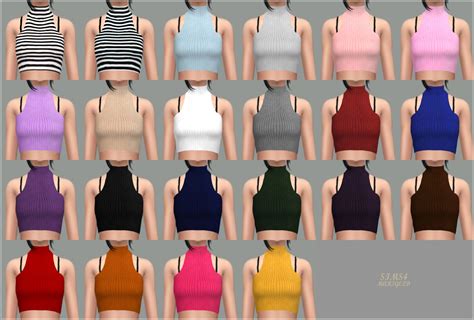 Sims 4 Ccs The Best Ruffle Blouse And Ruffle Blouse With Bustier