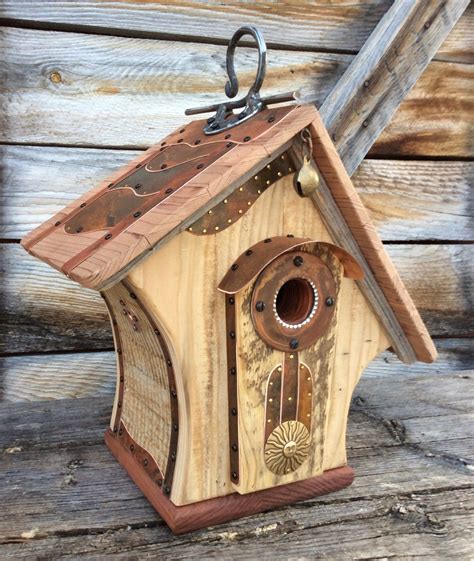 Unique Barnwood Birdhouse Reclaimed Recycled Handmade Wedding Etsy