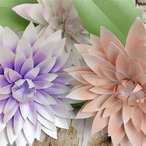 Dahlia Paper Flower Tutorial Sunflower Summer Co