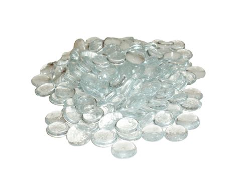 5lbs Clear Glass Gems Stones Mosaic Pebbles Flat Bottom Marbles Vase Fillers