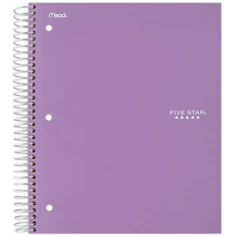 Five Star Spiral Notebook 2 Subject College Ruled Tidewater