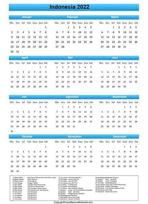 Kalender 2022 Lengkap Dengan Tanggal Merah Excel Imagesee