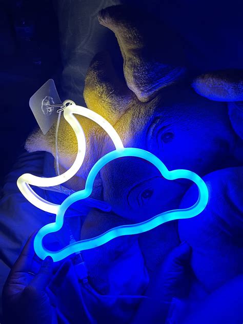 4mo Finance Neon Sign Jtlmeen Cloud And Moon Led Neon Light Neon Light Sign For Wall Usb
