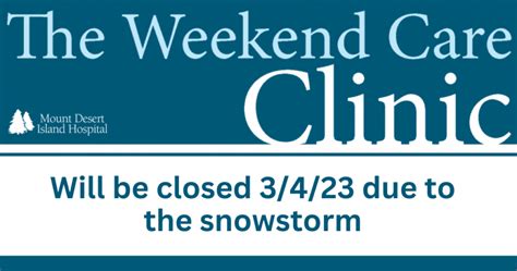 Weekend Care Clinic Closed 3423 Mdi Hospital