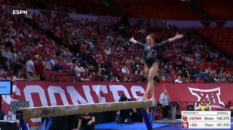 Maile O Keefe S On Beam Caps No Utah Womens Gymnastics Meet Vs No Oklahoma