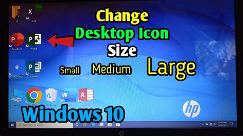 How To Change Desktop Icon Size On Windows 10 Hp Laptop Youtube