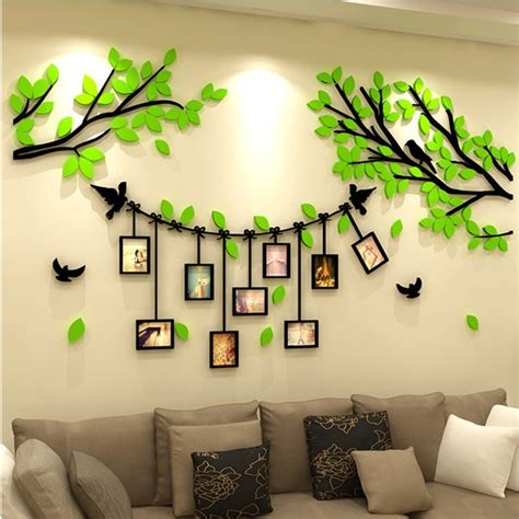 Jazz up your walls with some of these 50 diy wall decals. Acrylic Photo Frame Tree Wall Stickers 3D Photo Tree Wall Sticker Creative Living Room TV ...