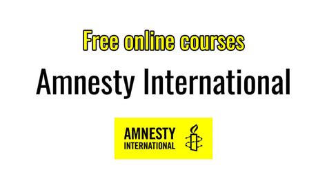 Amnesty International Courses Human Rights Careers