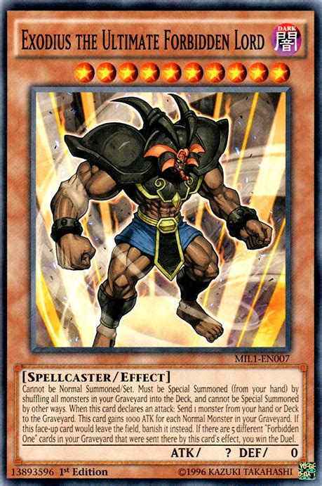 Below i point out the best way to obtain the main cards used in this deck. Exodius the Ultimate Forbidden Lord | Yu-Gi-Oh! | Fandom ...