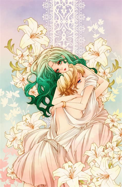 Michiru And Haruka By Sizh On Pixiv Sailor Moon Kunst Sailor Moon Fan