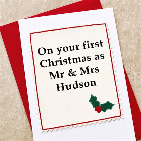 Personalised Couples First Married Christmas Card By Jenny Arnott