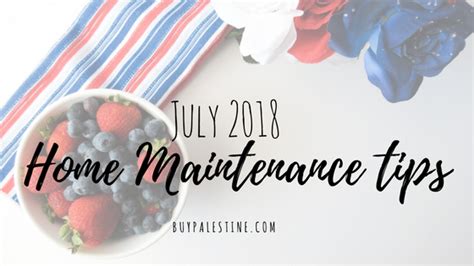 July Home Maintenance Tips