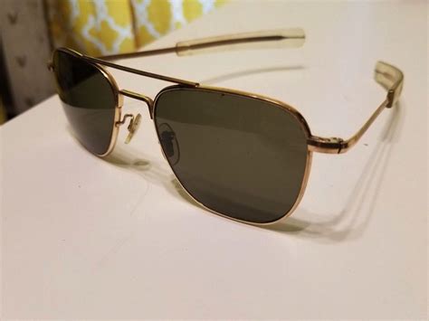 vintage american optical ao 1 10 12k gf 5 1 2 gold aviator sunglasses frames fashion clothin