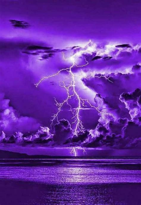 Purple Lightning Moon Wallpapers Wallpaper Cave