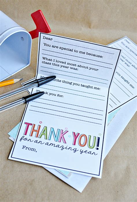 Printable Teacher Appreciation T Card Ideas Thirty Handmade Days