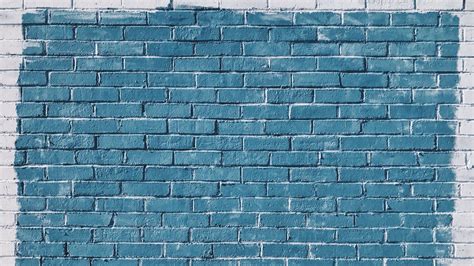 Download Wallpaper 3840x2160 Bricks Wall Paint Blue 4k Uhd 169 Hd