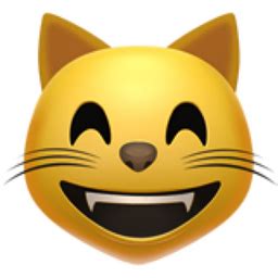 You're trying to express your love. Grinning Cat Face with Smiling Eyes Emoji (U+1F638)