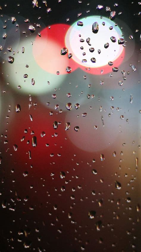 Bokeh Rain Night Window Pattern Background Iphone 8 Wallpapers Free