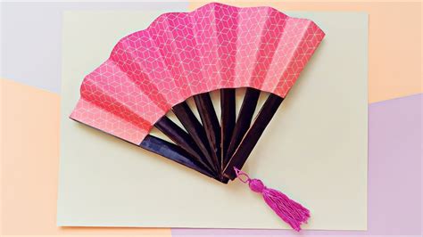 Diy Folding Paper Fan Paper Pop Up Fans How To Make A Japanese Fan
