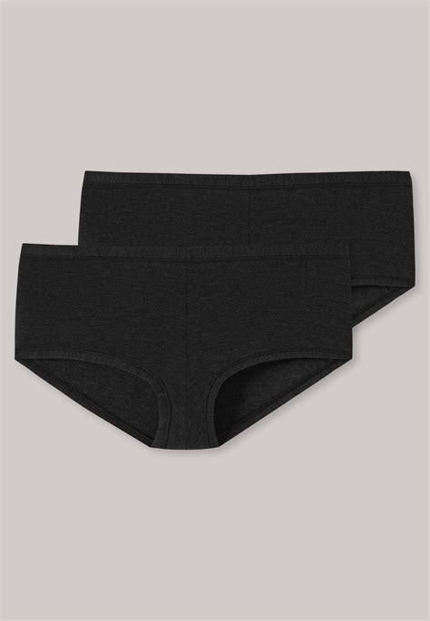 Panties 2 Pack Black Personal Fit Schiesser