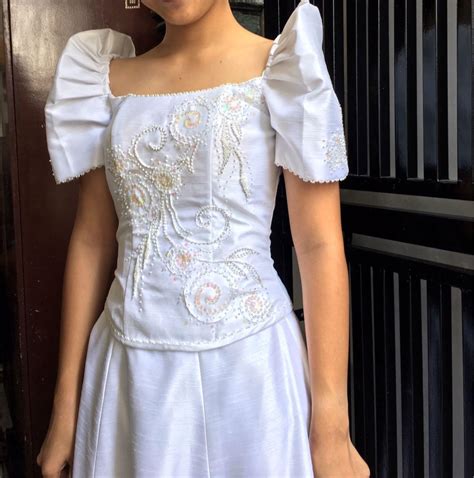 Filipiniana Dress Handpainted Mestiza Gown Philippine National Ph