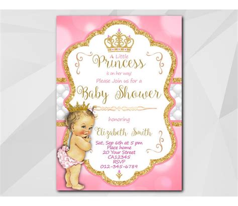 Little Princess Baby Shower Invitations Baby Shower Invitations