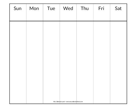 blank calendar printable  calendar land