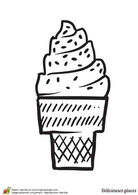 Dessin d'une belle glace kawaii | dessin facile. Coloriage d'une délicieuse glace en cornet