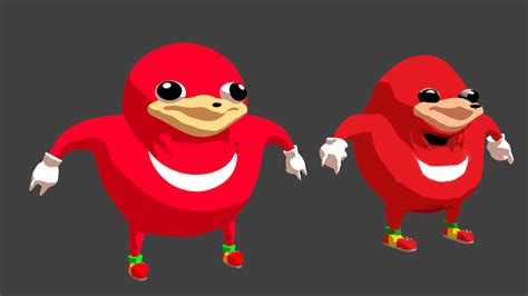 Meme I Remade The Ugandan Knuckles Model After Like 2 3 Hours Left Is Mine Right Is Original