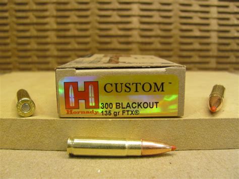 20 Round Box 300 Blackout 135 Grain Ftx Hornady Custom Ammo 80881
