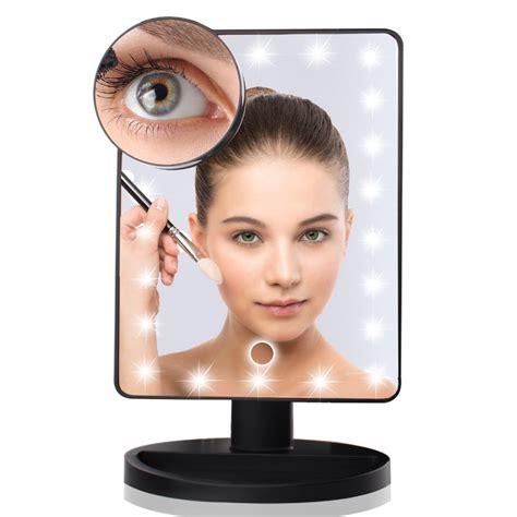 Global Hot Sales Three Side Two Powered Makeup Mirror With 2x3x