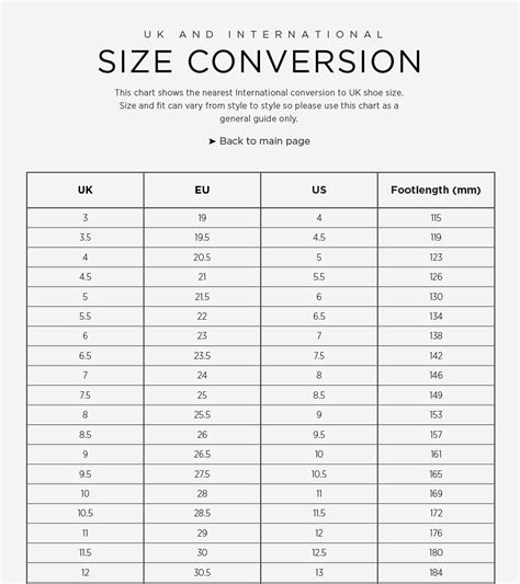 The letter in the bra size refers to the cup. Childrens Shoe Size Conversion Chart | Next Official Site